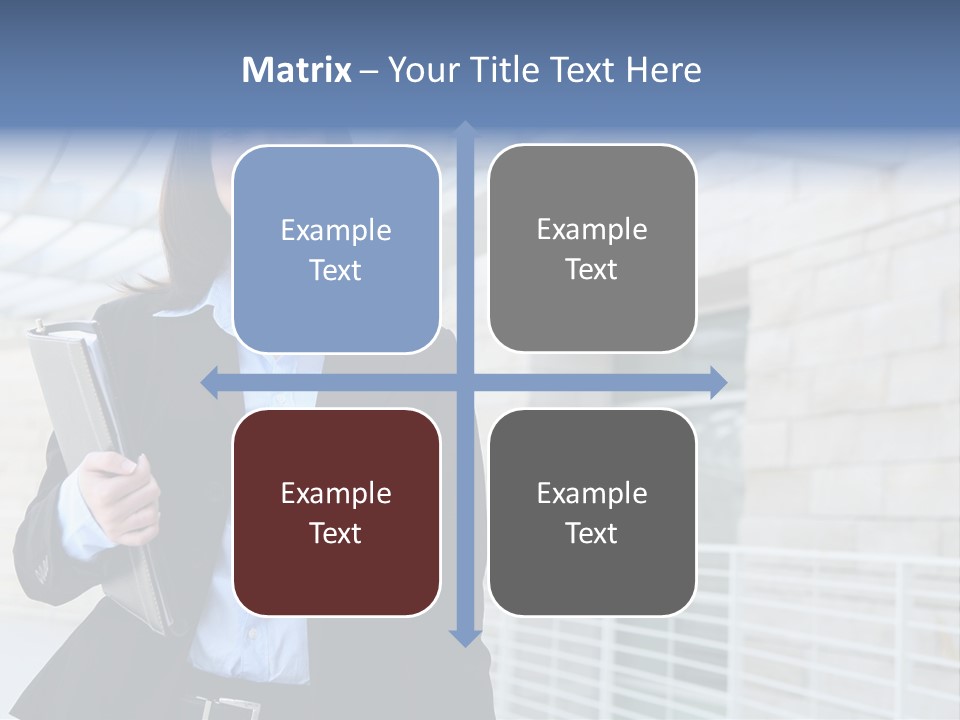 A Pretty Business Woman Talking On The Phone At Office Building PowerPoint Template