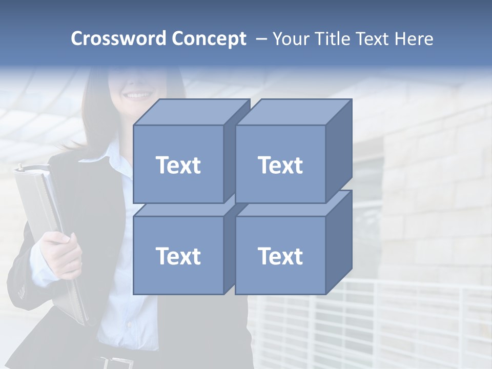 A Pretty Business Woman Talking On The Phone At Office Building PowerPoint Template