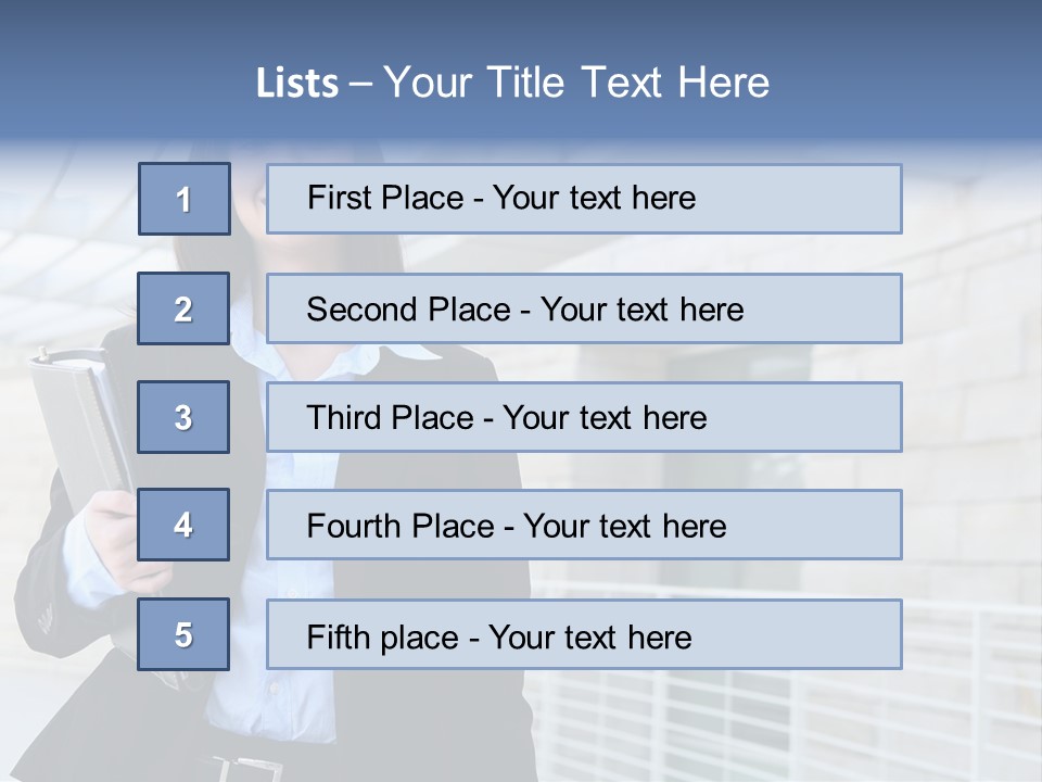 A Pretty Business Woman Talking On The Phone At Office Building PowerPoint Template