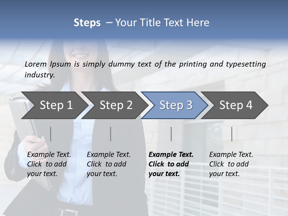 A Pretty Business Woman Talking On The Phone At Office Building PowerPoint Template