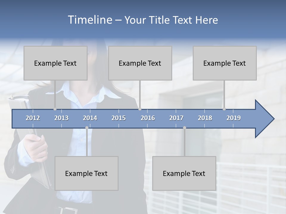 A Pretty Business Woman Talking On The Phone At Office Building PowerPoint Template