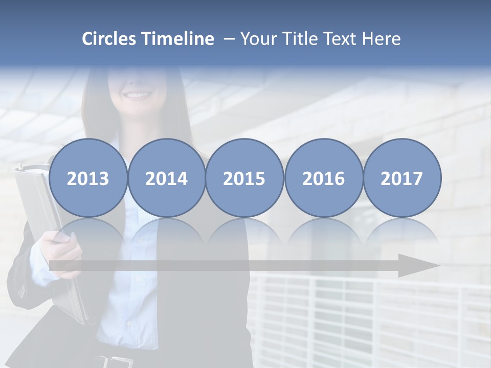 A Pretty Business Woman Talking On The Phone At Office Building PowerPoint Template