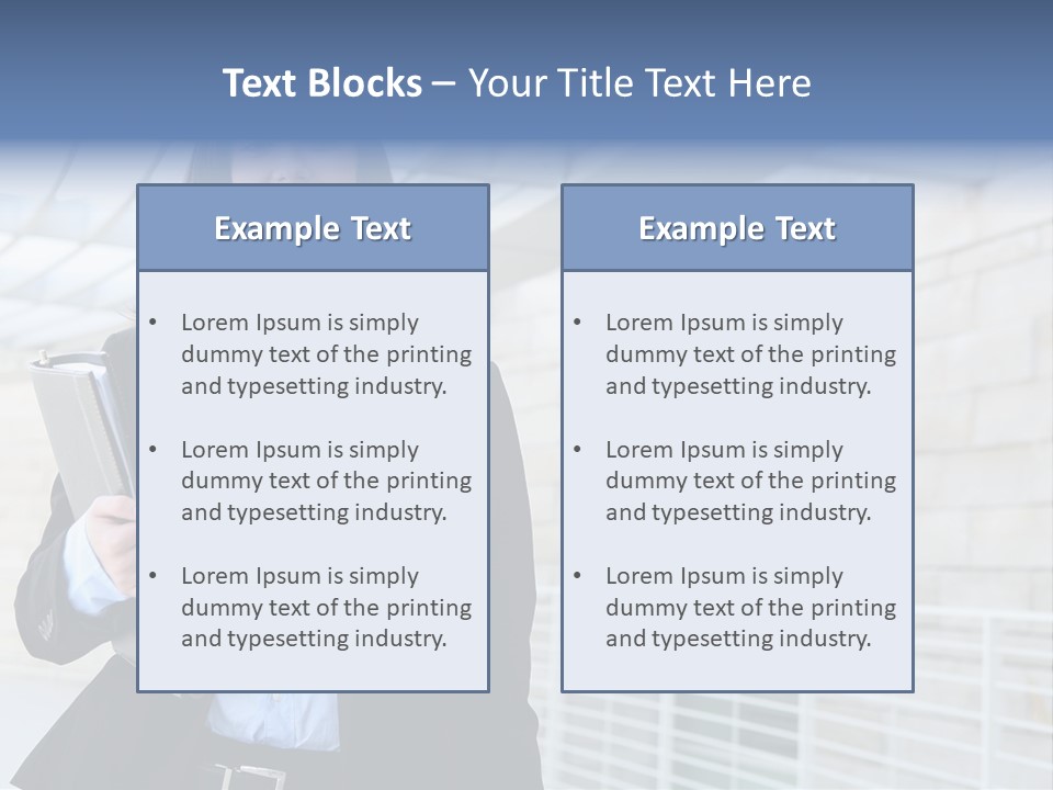 A Pretty Business Woman Talking On The Phone At Office Building PowerPoint Template