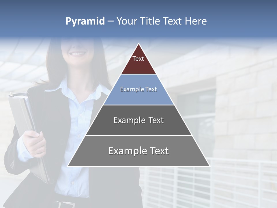 A Pretty Business Woman Talking On The Phone At Office Building PowerPoint Template