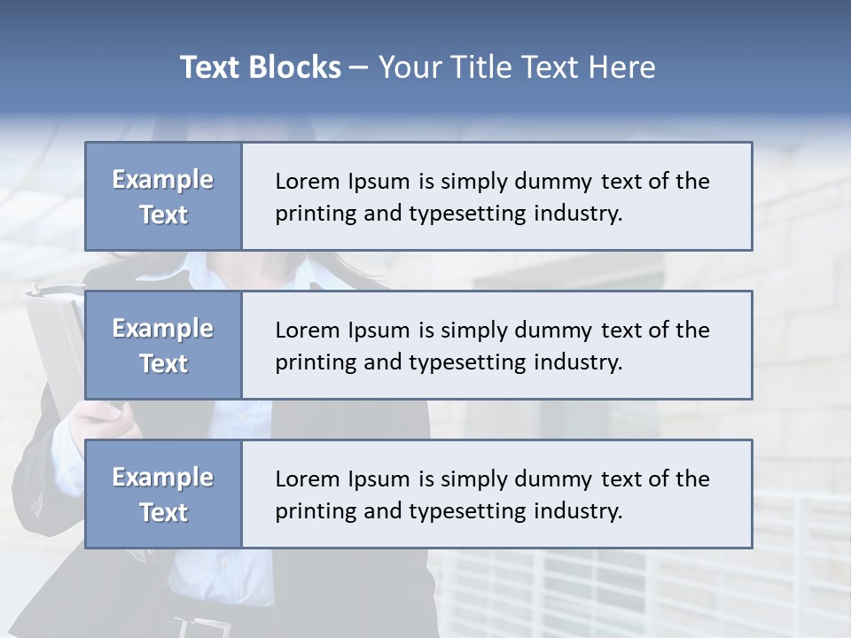 A Pretty Business Woman Talking On The Phone At Office Building PowerPoint Template