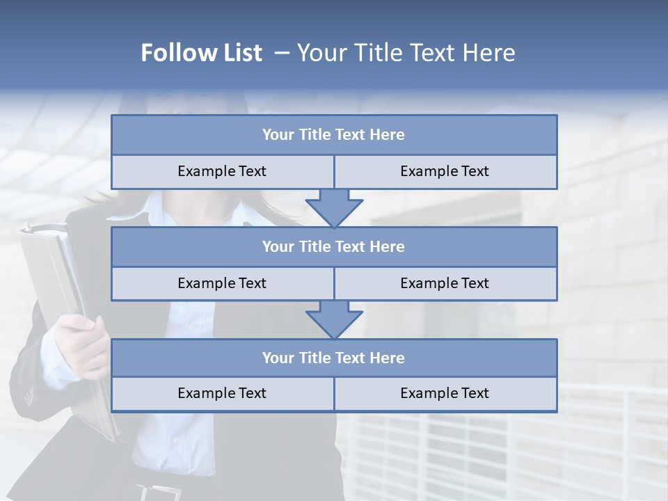 A Pretty Business Woman Talking On The Phone At Office Building PowerPoint Template