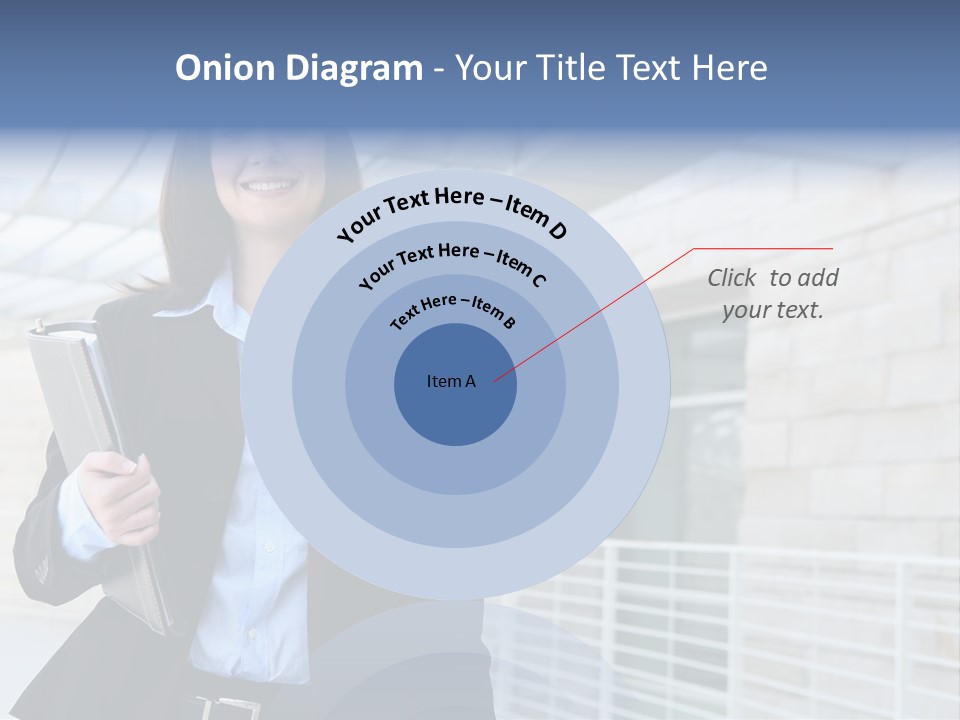 A Pretty Business Woman Talking On The Phone At Office Building PowerPoint Template