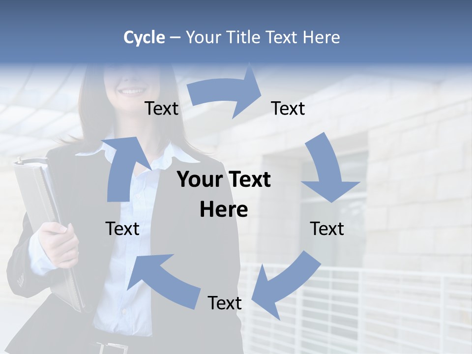 A Pretty Business Woman Talking On The Phone At Office Building PowerPoint Template