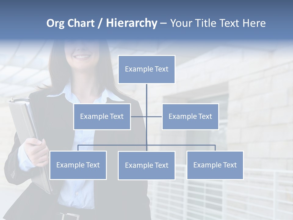 A Pretty Business Woman Talking On The Phone At Office Building PowerPoint Template