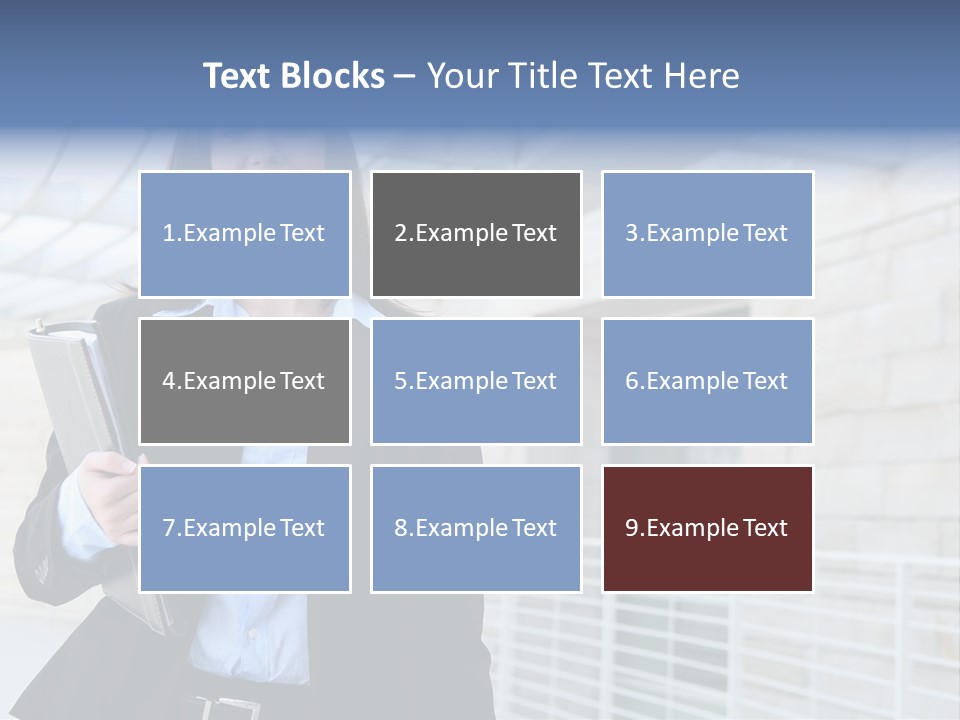 A Pretty Business Woman Talking On The Phone At Office Building PowerPoint Template