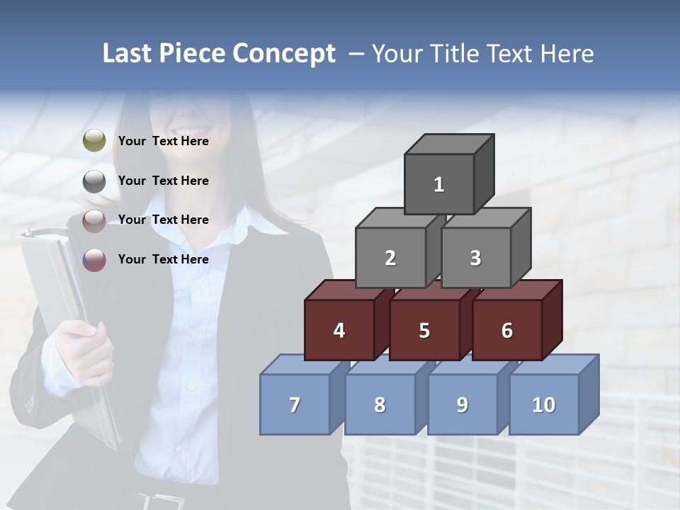 A Pretty Business Woman Talking On The Phone At Office Building PowerPoint Template