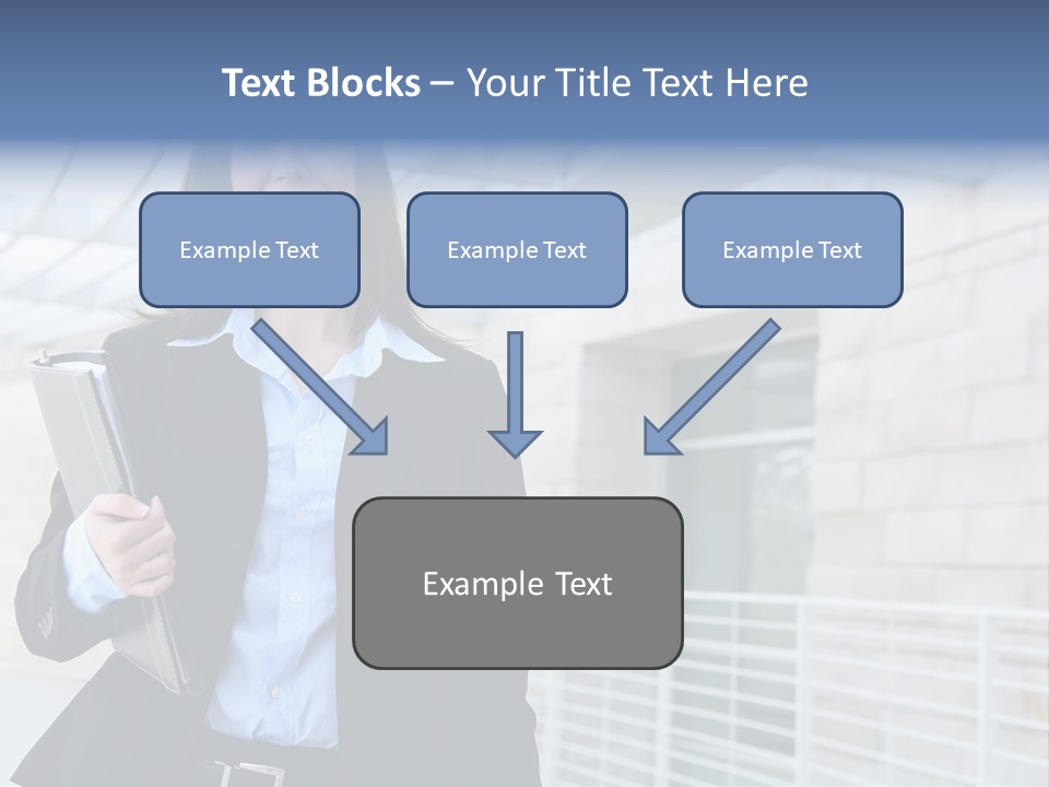 A Pretty Business Woman Talking On The Phone At Office Building PowerPoint Template