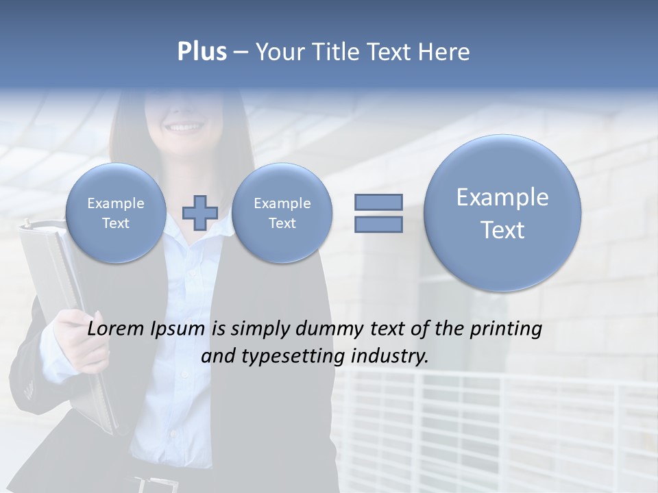 A Pretty Business Woman Talking On The Phone At Office Building PowerPoint Template