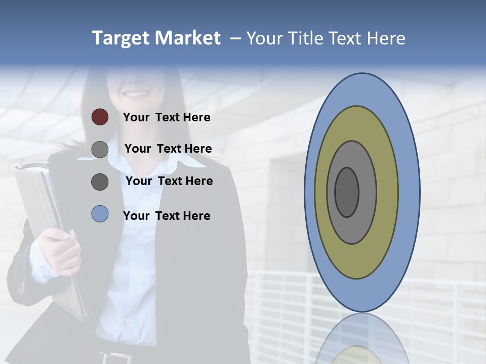 A Pretty Business Woman Talking On The Phone At Office Building PowerPoint Template