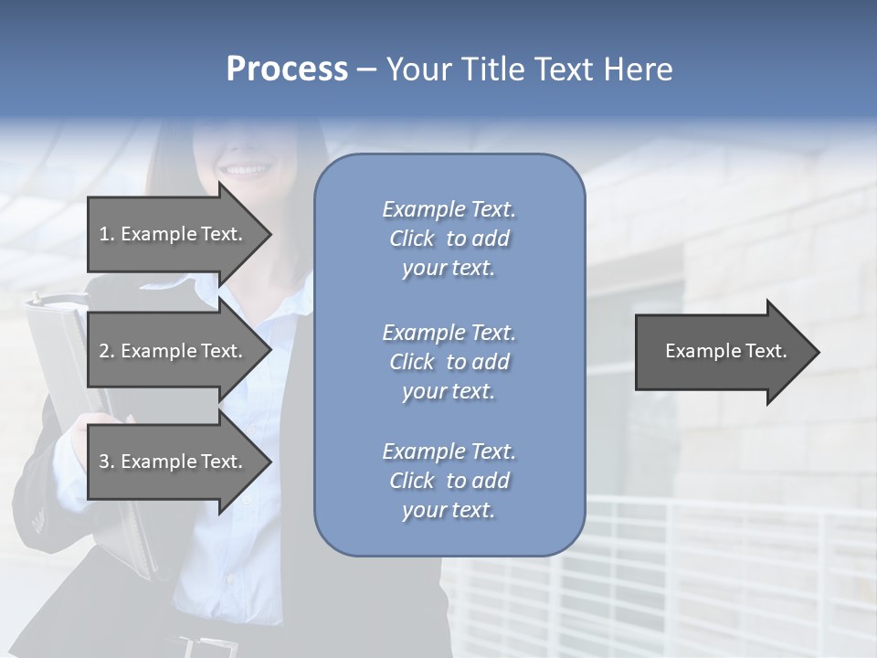 A Pretty Business Woman Talking On The Phone At Office Building PowerPoint Template