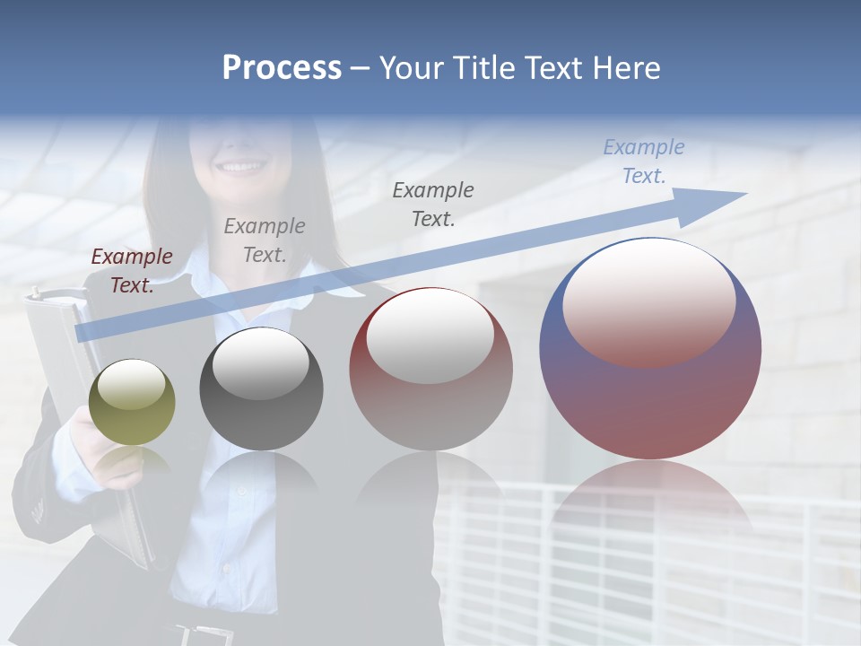 A Pretty Business Woman Talking On The Phone At Office Building PowerPoint Template