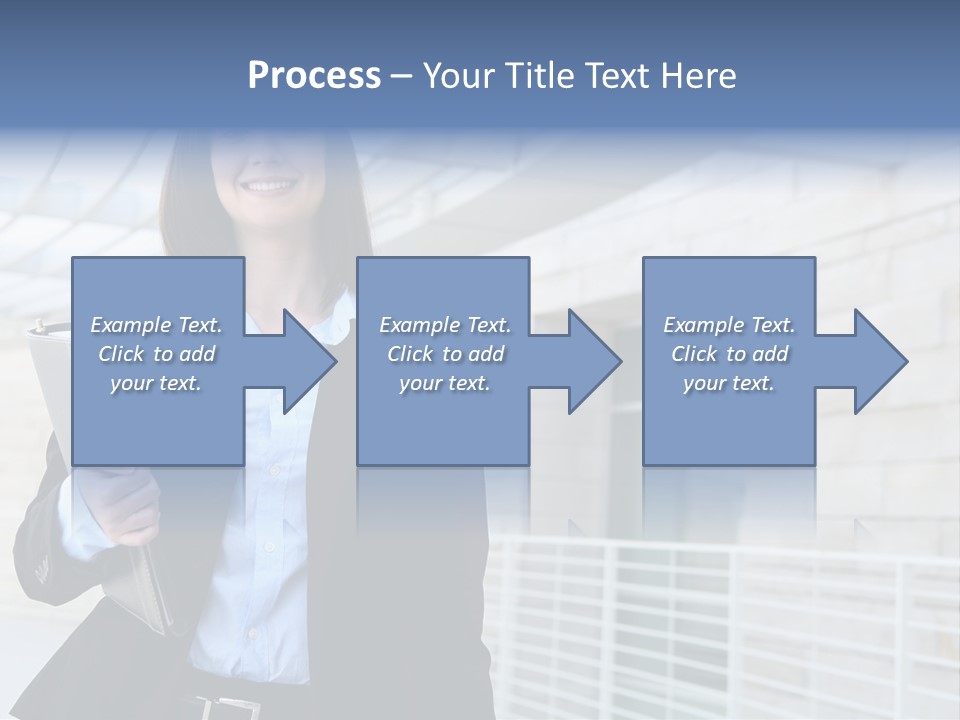 A Pretty Business Woman Talking On The Phone At Office Building PowerPoint Template