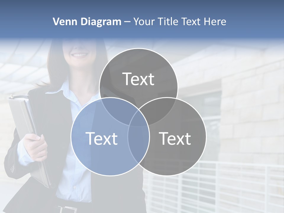 A Pretty Business Woman Talking On The Phone At Office Building PowerPoint Template