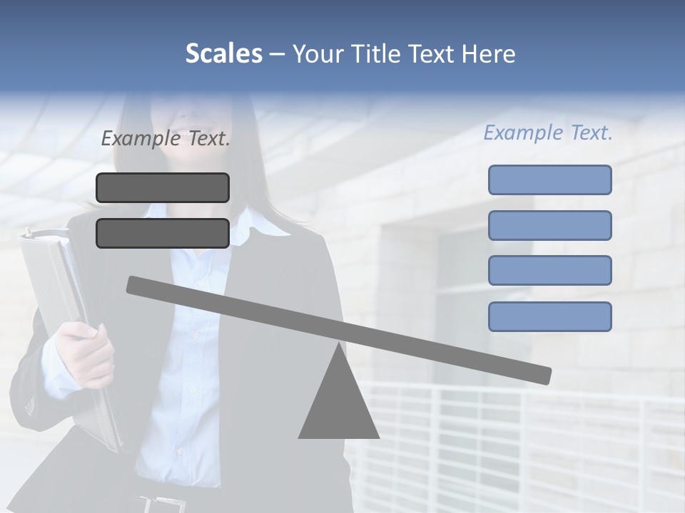 A Pretty Business Woman Talking On The Phone At Office Building PowerPoint Template