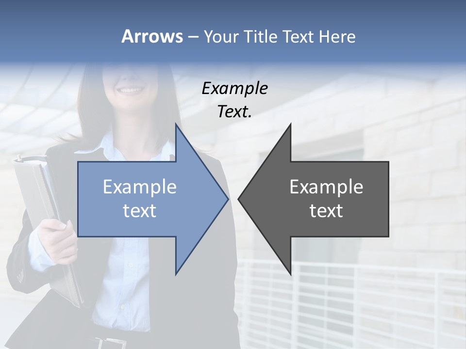 A Pretty Business Woman Talking On The Phone At Office Building PowerPoint Template