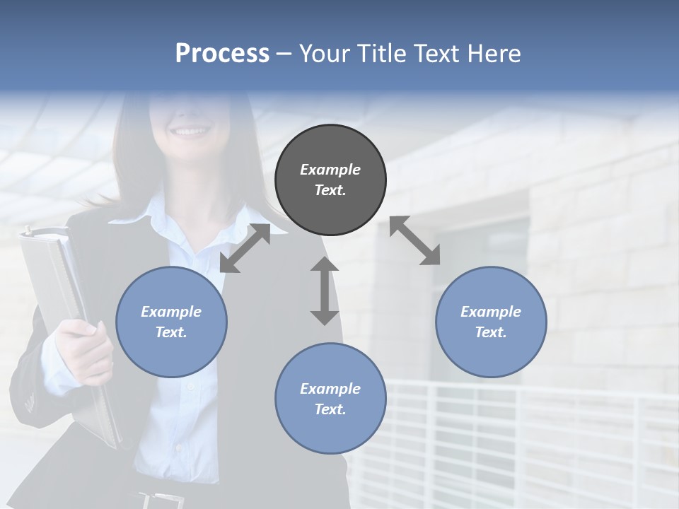 A Pretty Business Woman Talking On The Phone At Office Building PowerPoint Template