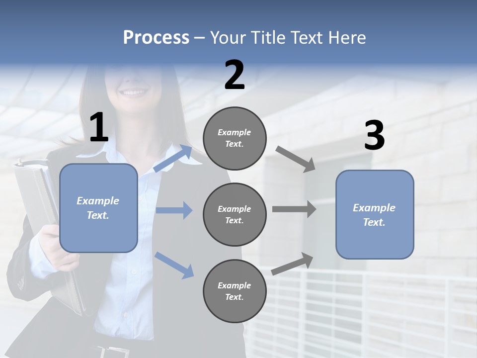 A Pretty Business Woman Talking On The Phone At Office Building PowerPoint Template