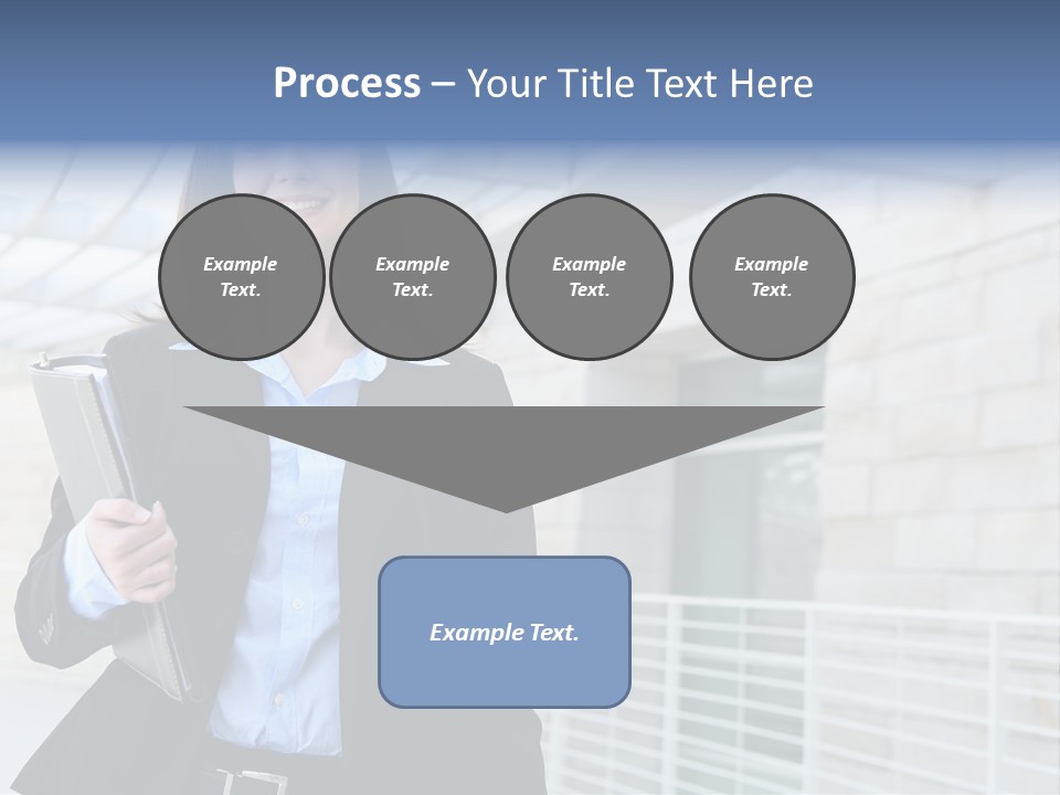 A Pretty Business Woman Talking On The Phone At Office Building PowerPoint Template