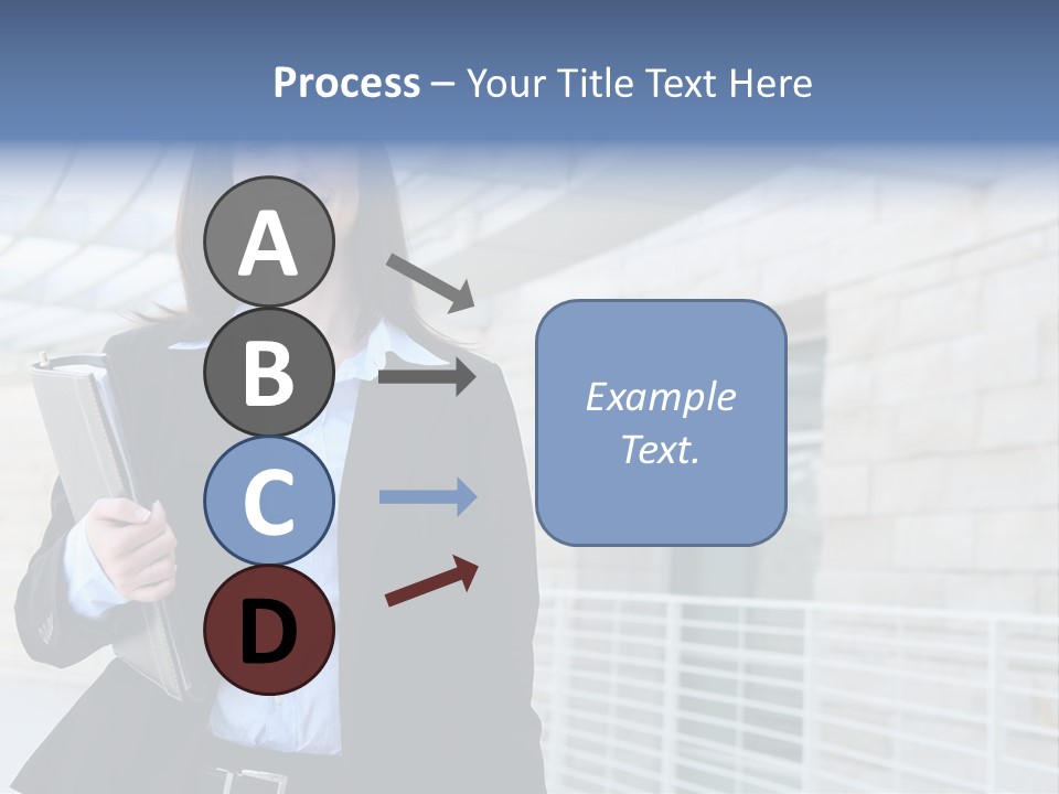 A Pretty Business Woman Talking On The Phone At Office Building PowerPoint Template