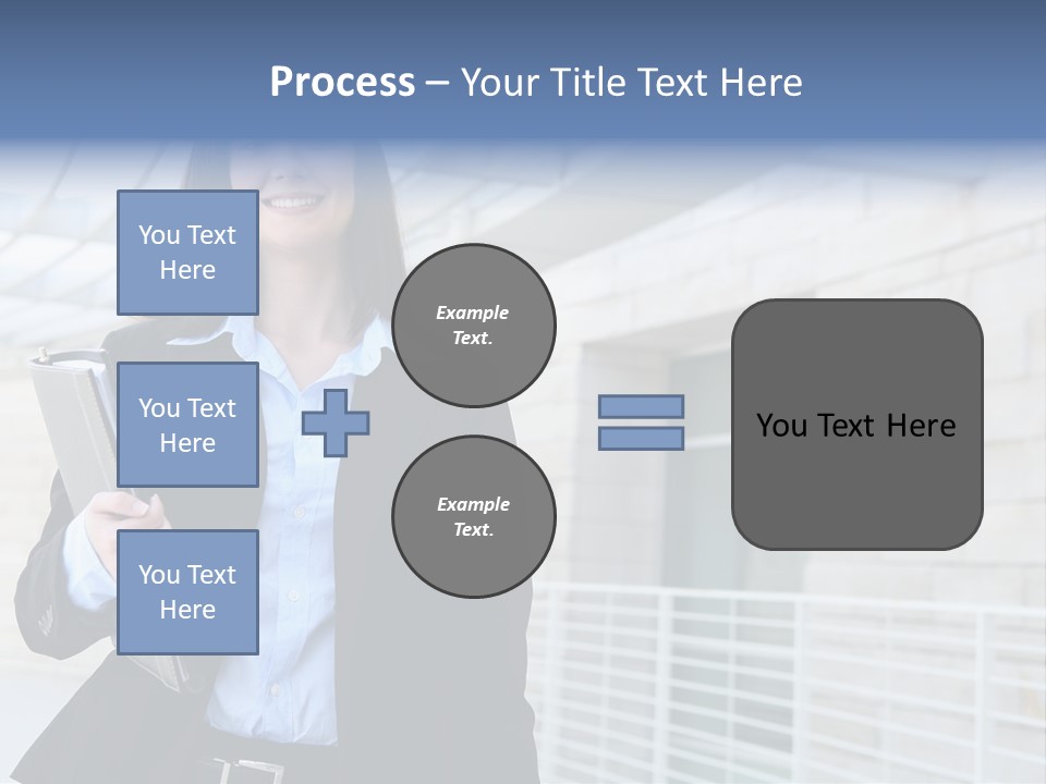 A Pretty Business Woman Talking On The Phone At Office Building PowerPoint Template