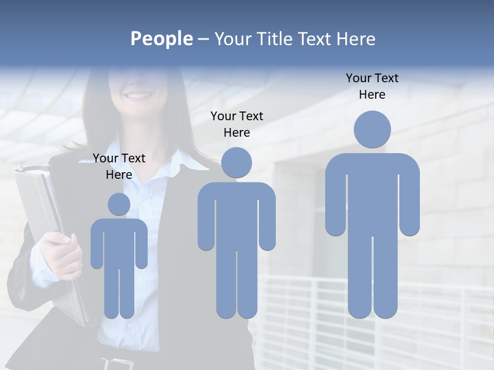 A Pretty Business Woman Talking On The Phone At Office Building PowerPoint Template