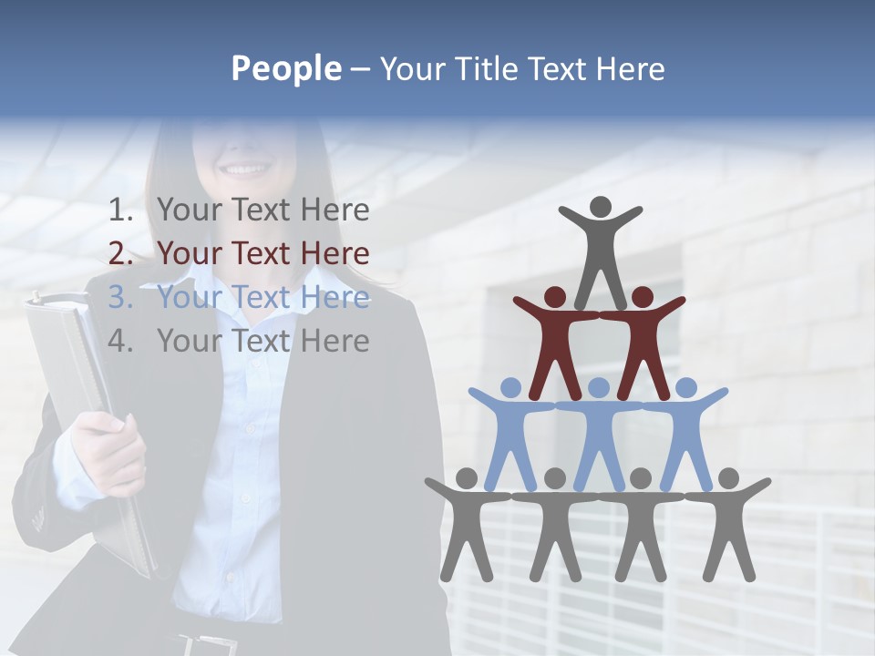 A Pretty Business Woman Talking On The Phone At Office Building PowerPoint Template