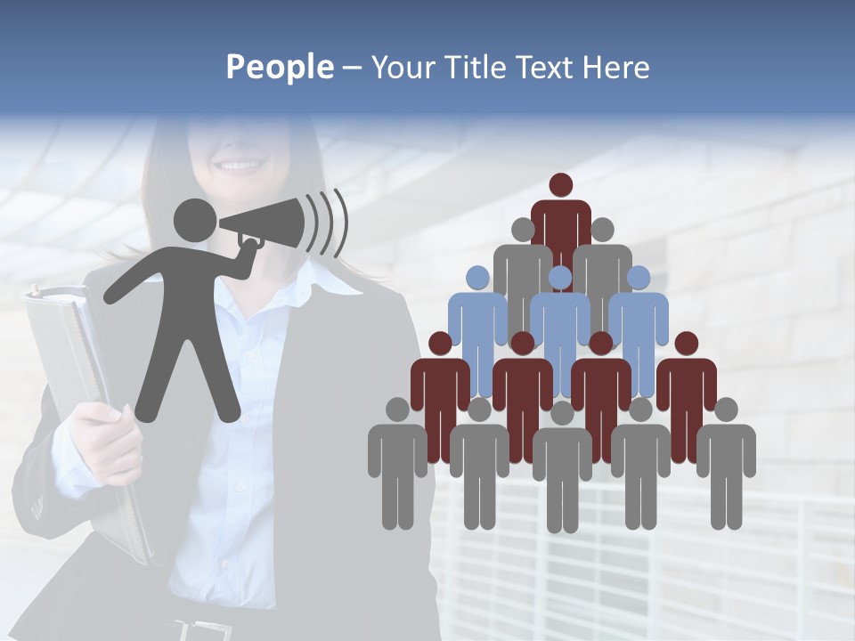 A Pretty Business Woman Talking On The Phone At Office Building PowerPoint Template