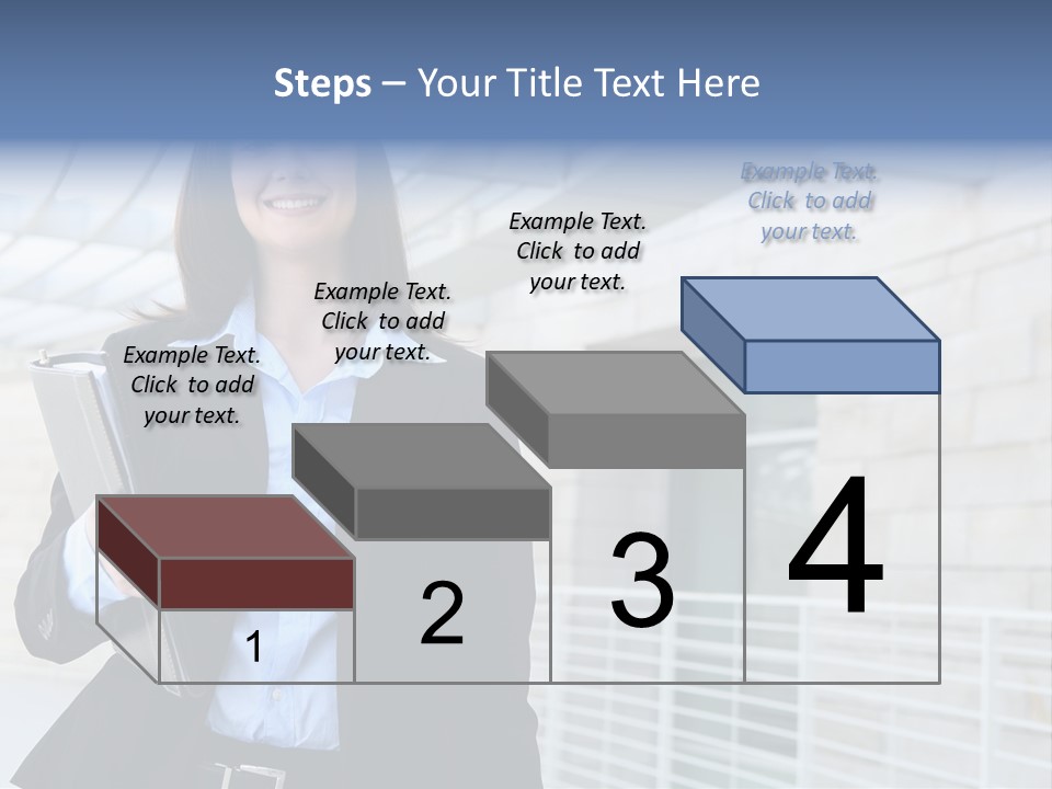 A Pretty Business Woman Talking On The Phone At Office Building PowerPoint Template