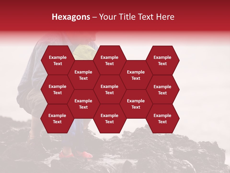 Young Father With Little Son Outdoors At Ocean PowerPoint Template