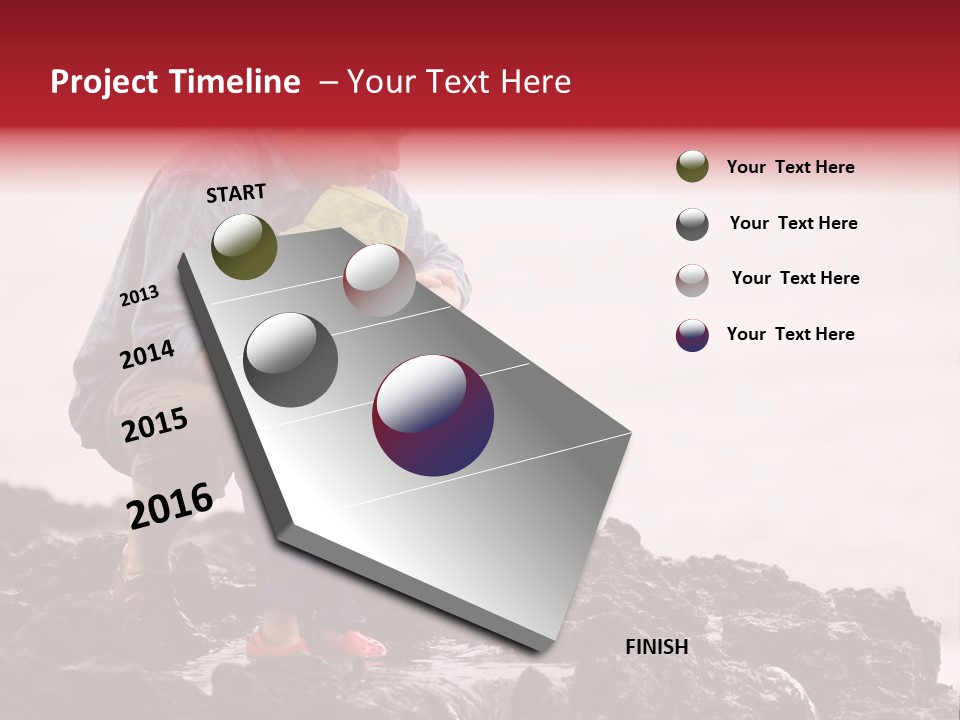 Young Father With Little Son Outdoors At Ocean PowerPoint Template