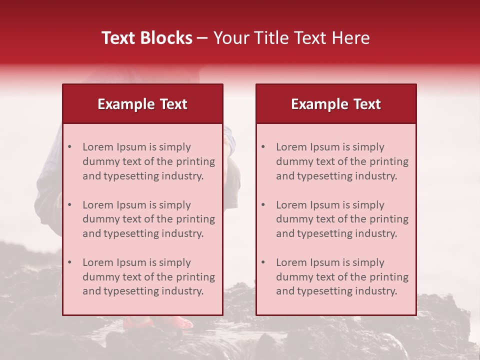 Young Father With Little Son Outdoors At Ocean PowerPoint Template
