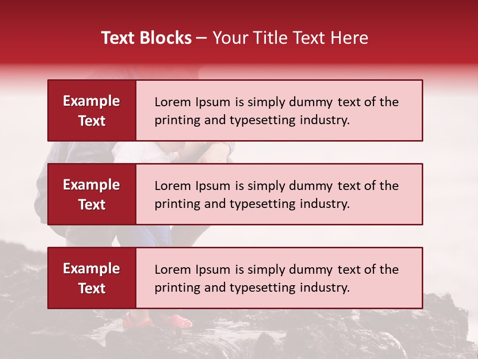 Young Father With Little Son Outdoors At Ocean PowerPoint Template