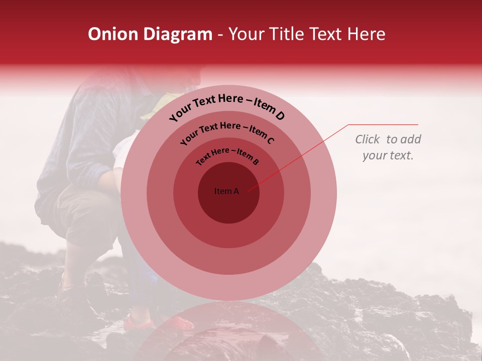 Young Father With Little Son Outdoors At Ocean PowerPoint Template