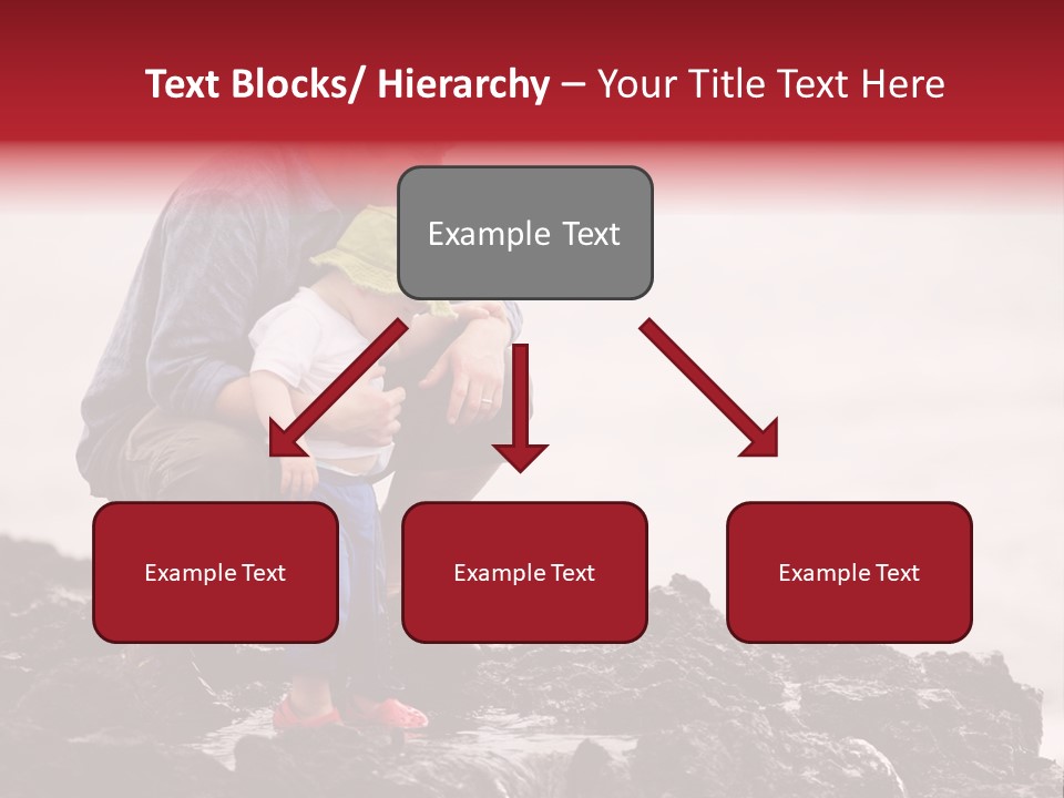 Young Father With Little Son Outdoors At Ocean PowerPoint Template