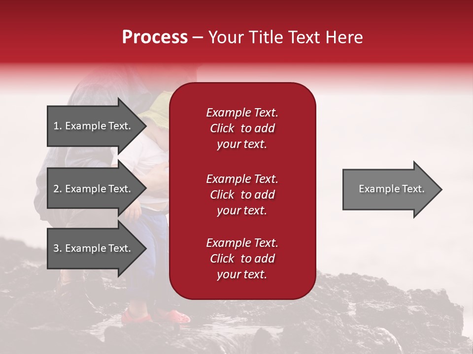 Young Father With Little Son Outdoors At Ocean PowerPoint Template