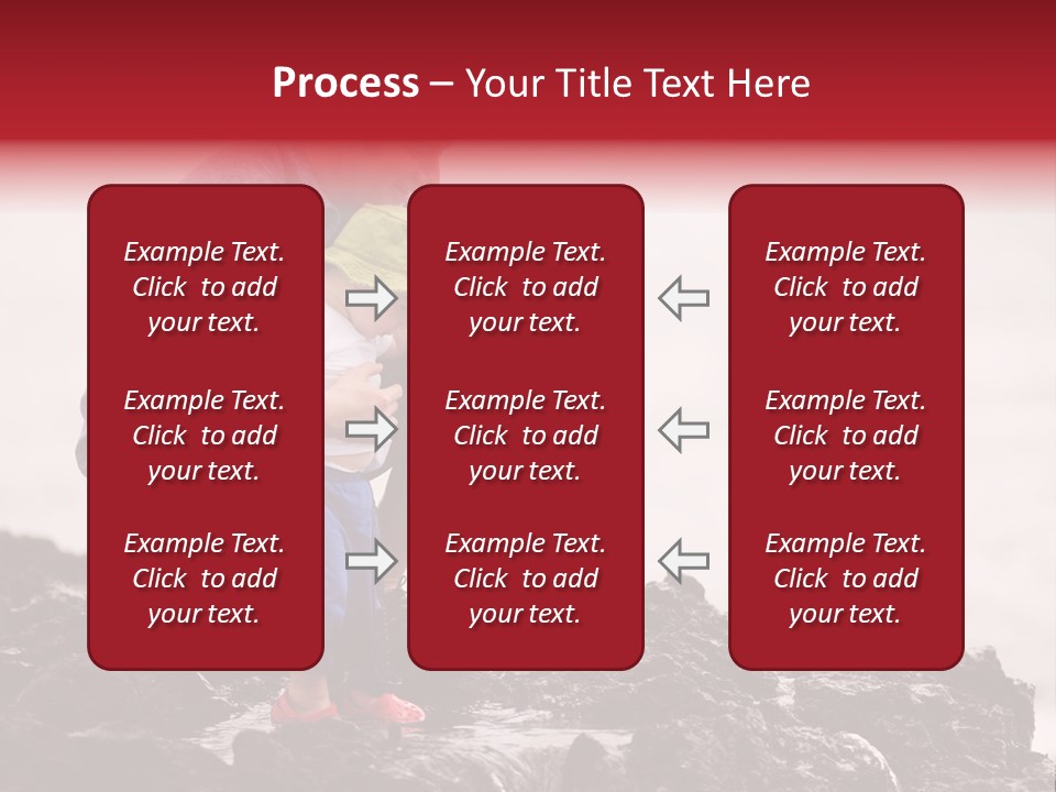 Young Father With Little Son Outdoors At Ocean PowerPoint Template