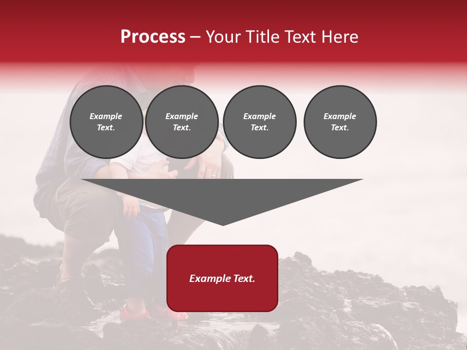 Young Father With Little Son Outdoors At Ocean PowerPoint Template