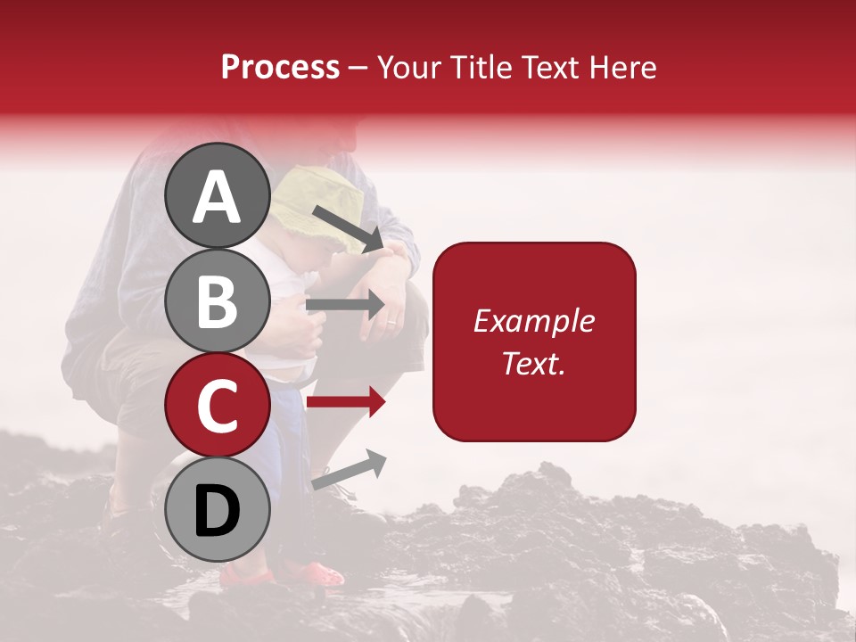 Young Father With Little Son Outdoors At Ocean PowerPoint Template