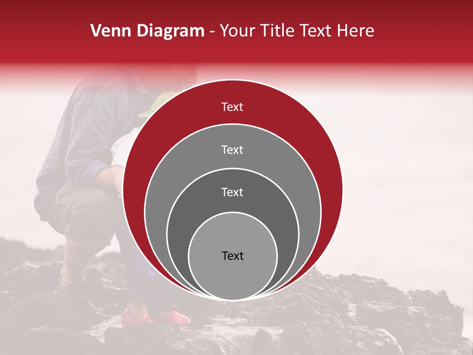 Young Father With Little Son Outdoors At Ocean PowerPoint Template