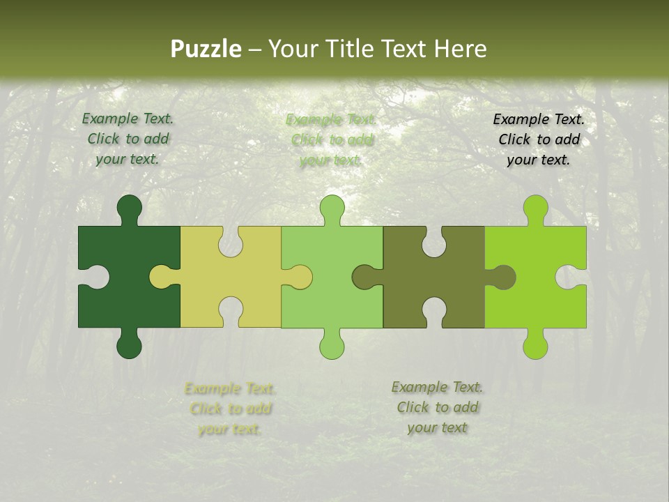 Forest Mystic Way, Primorye, Russia PowerPoint Template