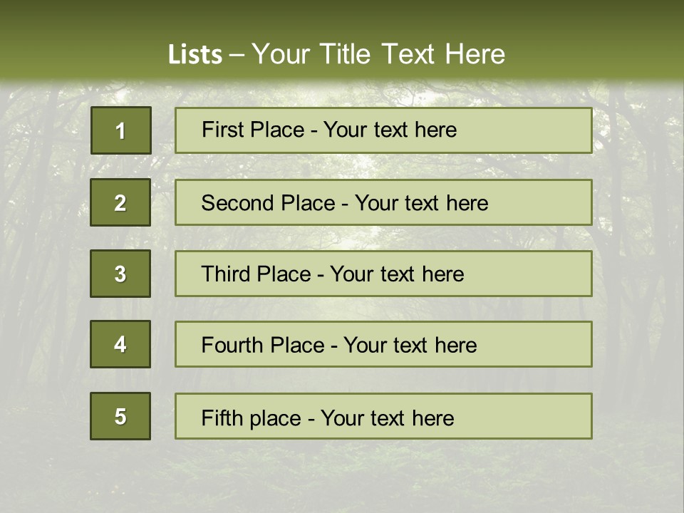 Forest Mystic Way, Primorye, Russia PowerPoint Template