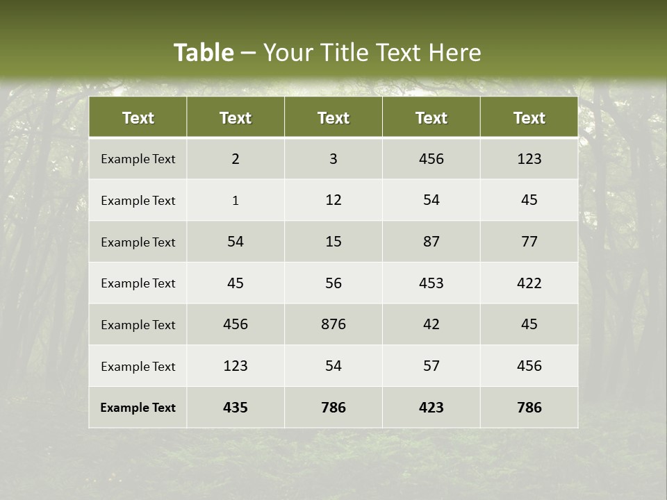 Forest Mystic Way, Primorye, Russia PowerPoint Template