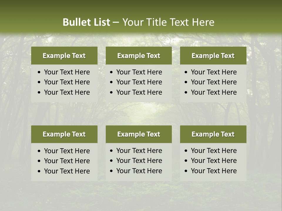 Forest Mystic Way, Primorye, Russia PowerPoint Template
