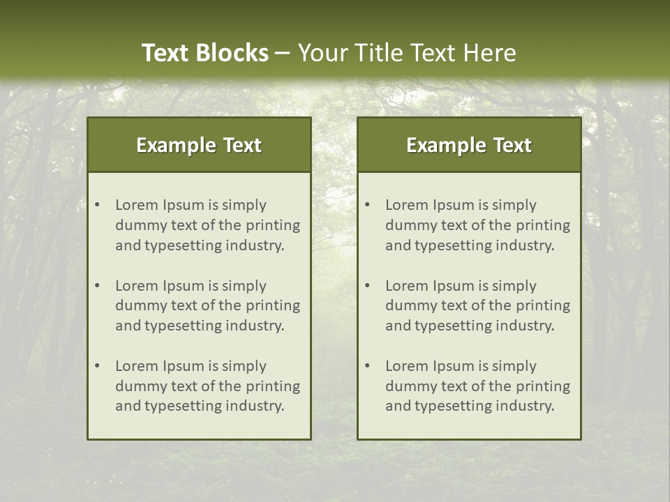 Forest Mystic Way, Primorye, Russia PowerPoint Template