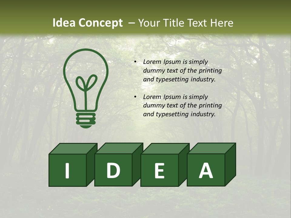 Forest Mystic Way, Primorye, Russia PowerPoint Template